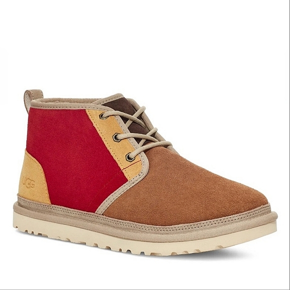 UGG Other - UGG "Neumel Mashup" Suede Leather Chukka Boot Red Tan Yellow | Men's Size 9
